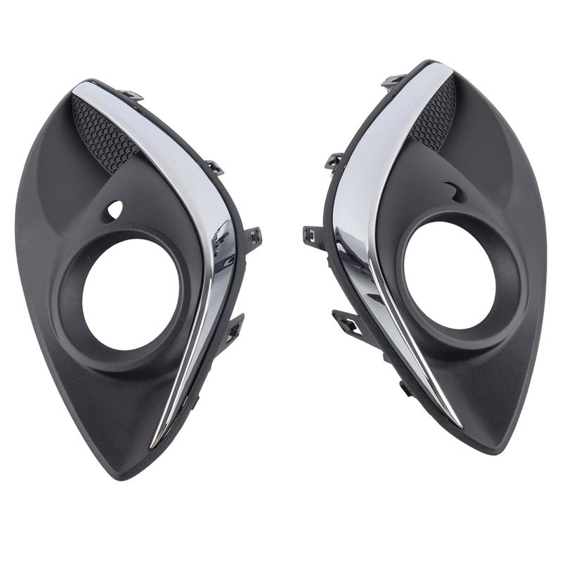 Car Fog Lamp Frame Black Front Bumper Grill High Universality Compatibility Practical Application Car Modification