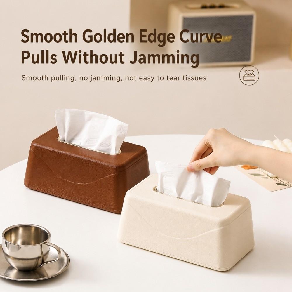 Built-in Spring Tissue Box Holder Large Capacity Paper Holder Durable Tissue Box Cover Living Room