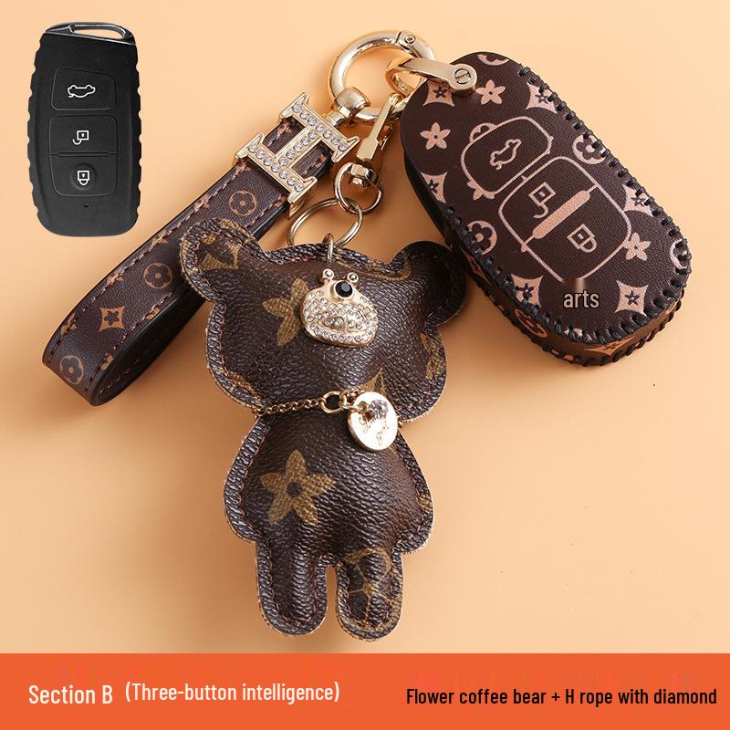 Women's Key Cover Protective Case for FAW Besturn X40/B50/B70/B30/X80/B90/T99