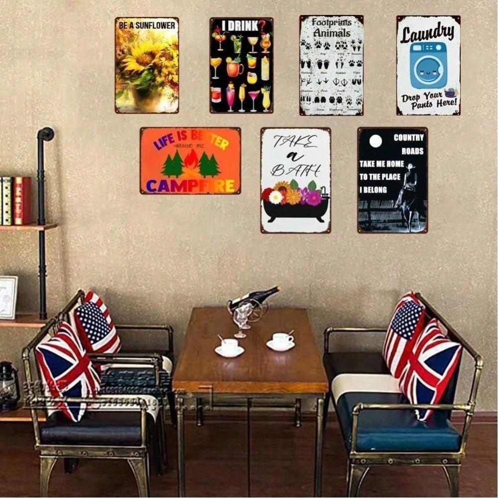 Placca Metallica Vintage Poker Hand - Decorazione Artistica da Parete in Ferro Retro per Bar, Man Cave e Sala Giochi