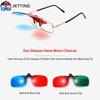 A Pair New Red Blue Green 3D Glasses Black Frame For Dimensional Anaglyph Movie TV Glasses For 3D Movies VR/AR Glasses 5