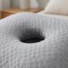 Ear Hole Pillow Quilted Shaped Neck Contoured