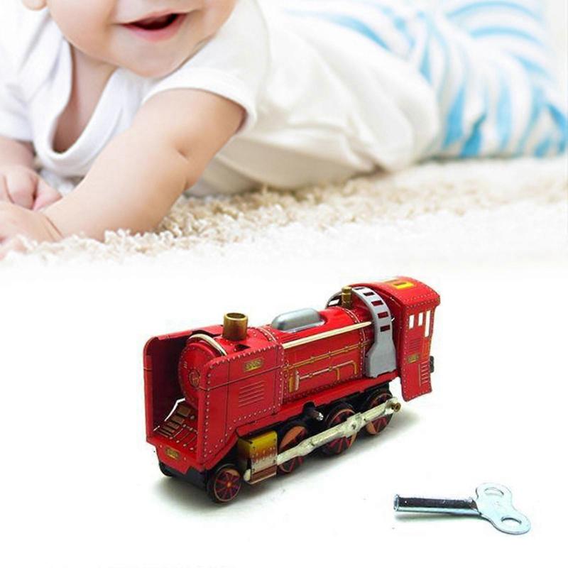 Wind Up Vintage Train Retro Clockwork Spring for Adult Recall Collection Gift Party Birthday Festival Surprise Memories