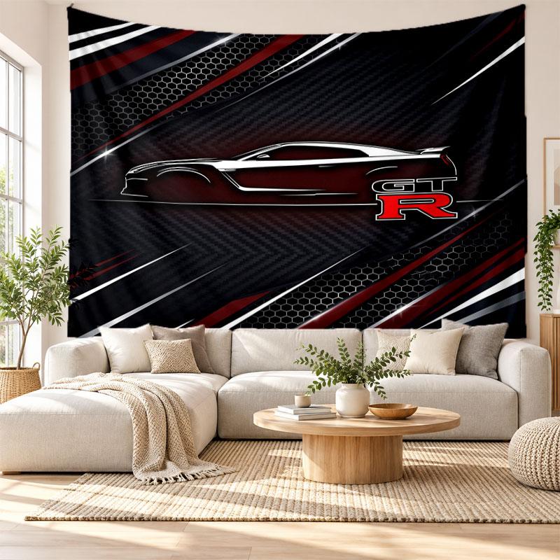 Nissan GT-R Wall Tapestry, Soft Fabric Wall Hanging, Decorative Backdrop For Bedroom Home Wall Art