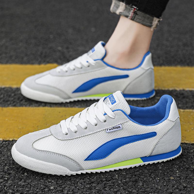Men's Casual Shoes Lace-up Mesh Sneakers Summer Breathable Comfortable Walking Shoe Fashion Forrest Gump Driving Shoes for Men