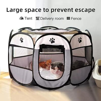 Tragbares, faltbares Katzenzelt, Katzenhaus, tragbares, faltbares Haustierzelt für den Außenbereich, Katzen-/Hundekäfig, einfache Bedienung, große Katzen-/Hundezäune