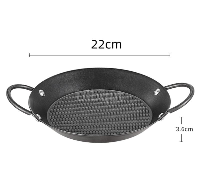 Beef rib pot rib special Roasting Pans Double ear steak frying pan Flat bottomed card baking pan Theater seafood rice frying pan