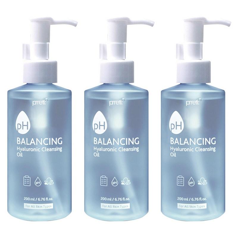 Pretti Mildly Acidic Hyaluronic Cleansing Oil, 200ml, 3 Pcs