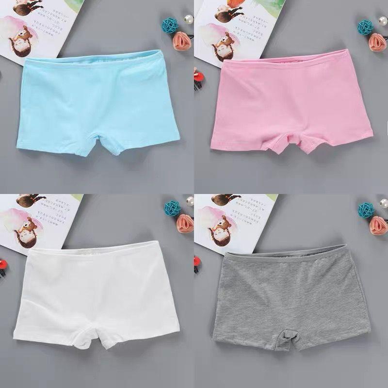 4PC Teenage Girl Boxers Cotton Young Pantie Breathable Comfortable Teen Girl Underpants