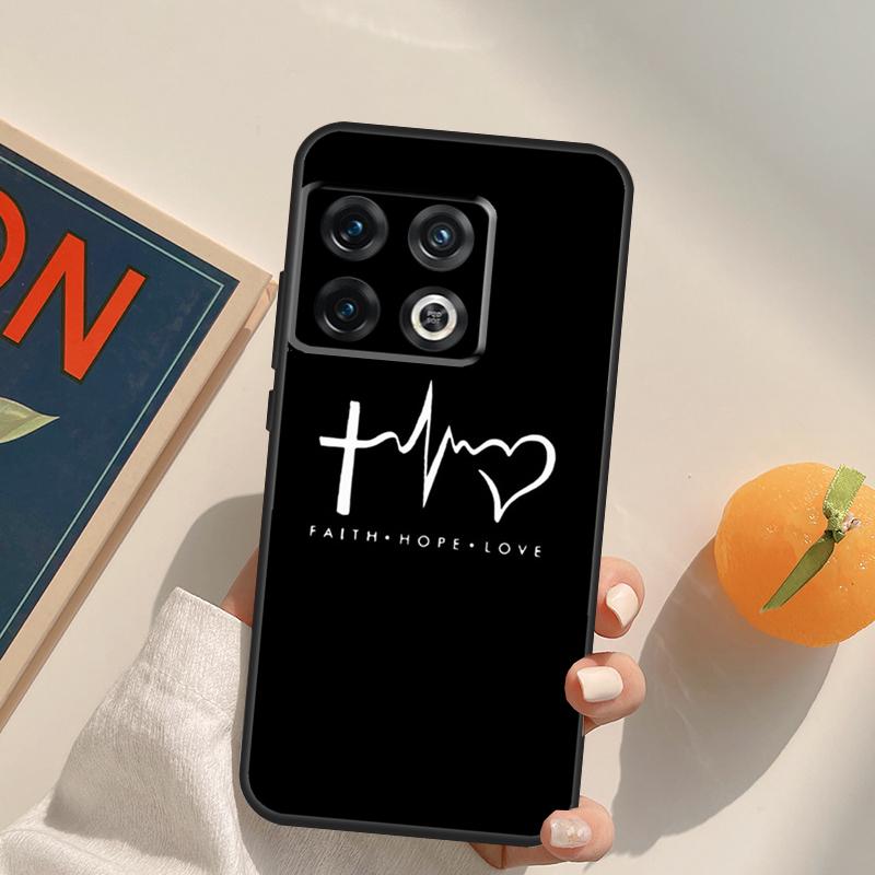 Christ Jesus Bible Verse Cross Case For OnePlus 12R 13R 13T 10R 15 13 12 11 10T 8T Nord CE 4 3 2 Lite N20 N30 Nord 5 Cover