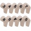 10 Pieces PU Leather Iron Headcover Set Scratch & Ding Protection Headcovers Large