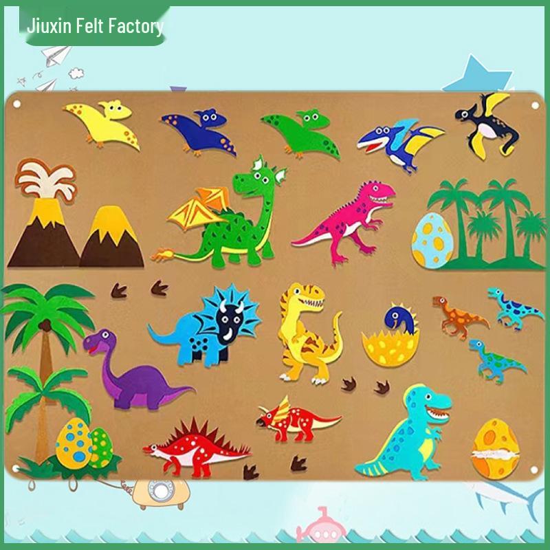 Early Education Felt Board for Kids - Cartoon Wall Stickers for Kindergarten