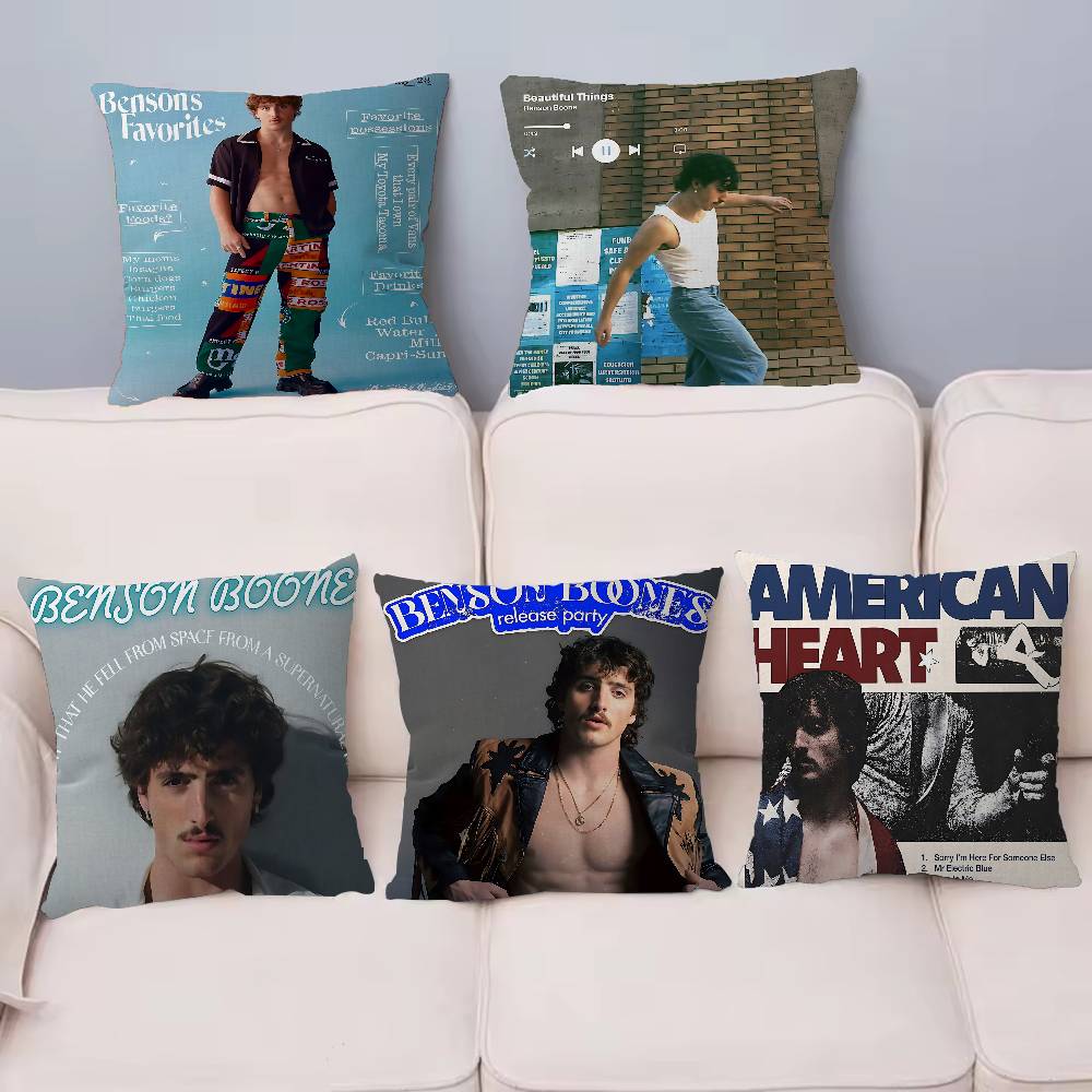 Popular Singer Benson Boone Maple Design Cushion Cover Happy Autumn Harvest Decor Holiday Decorati Pillow Cover