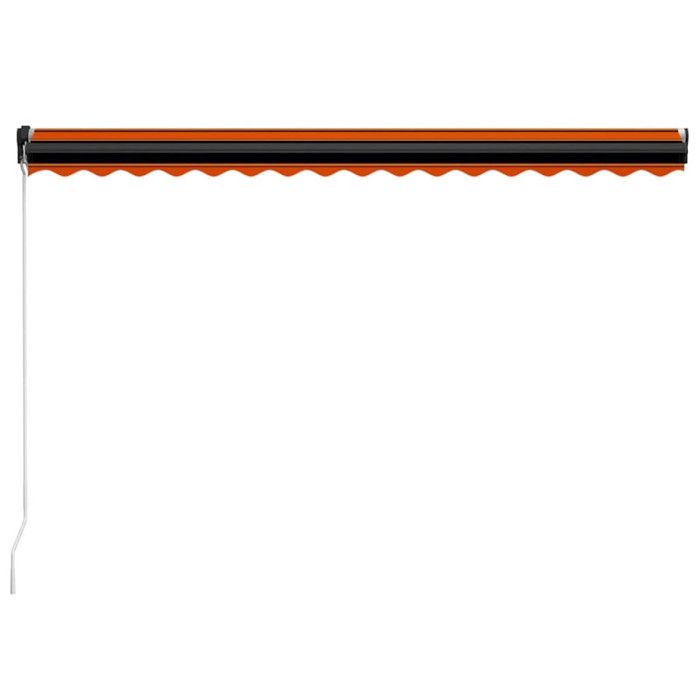 VidaXL Auvent manuel rétractable avec LED 450x300 cm Orange et marron 3055231