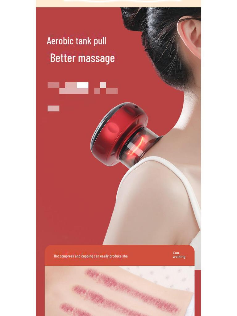 Smart Heating Suction Cupping Massager with Electric Breathing and Scraping Function