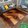 Realistic 3D Wooden Texture Pattern Carpet, Rustic Home Decor Rug Suitable for Use As an Anti-slip for Living Room Bedroom Sofas