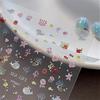 5D Fantasy Beach Summer Dreamy Colorful Starfish Shell Jellyfish Coral Jelly Decals Decoration Nail Art Sticker Manicure Salon