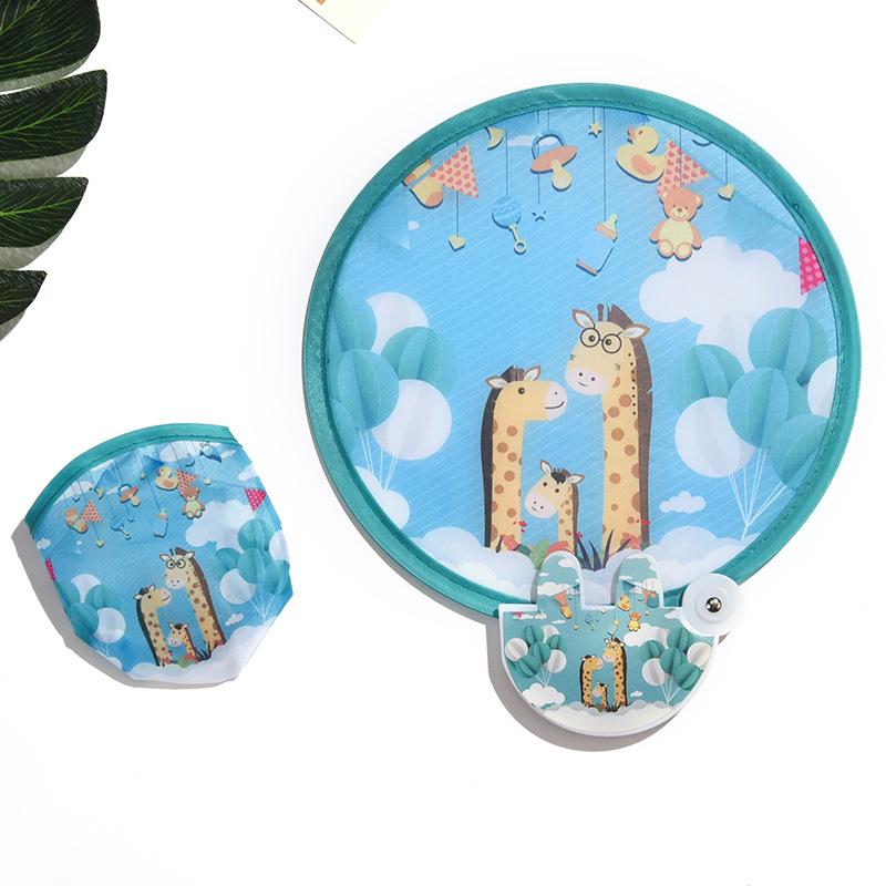 Children's Cartoon Mini Round Folding Fan - Portable and Compact Summer Fan for Kids and Adults