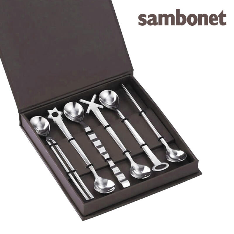 Cocktail teaspoon and fork (6-piece set) Type B - Fruit Fork Set (6P)