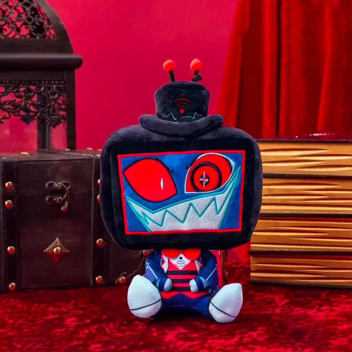 Hazbin Hotel Lucifer Plüschpuppe Weiches Baumwoll-Kuscheltier Anime Plüschtier für Mädchen Cartoon-Fans Niedliches Sammlerstück Geschenk für Fans