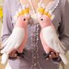 Plushie for Bedroom Decor Cute Parrot Plush Toy, Soft Stuffed Animal Kids, Pink Realistic Bird Doll with Fluffy Fabric And Home Decoration Toy