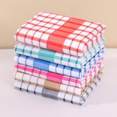 6pcs/12pcs Modern Printed Checkered Dish Towels, Scouring Pads, Kitchen Towels, Super Soft with Strong Absorbency Kitchen Towels