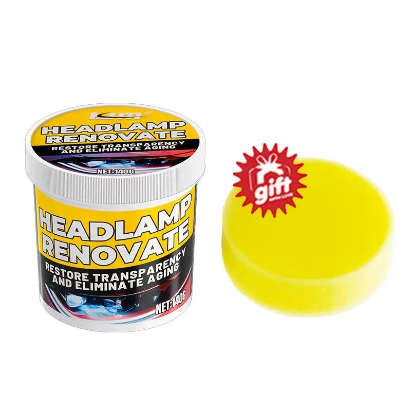 

Профессиональная паста для восстановления фар автомобиля, простой в использовании набор для ухода за фарами автомобиля, который восстанавливает окисленные, пожелтевшие,