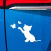 მანქანის აქსესუარები Decal Car Accessoriestoon Design კარგი ვიზუალური ეფექტი წყალგაუმტარი Funny Cat Butterfly Truck მანქანის აქსესუარები სტიკერი