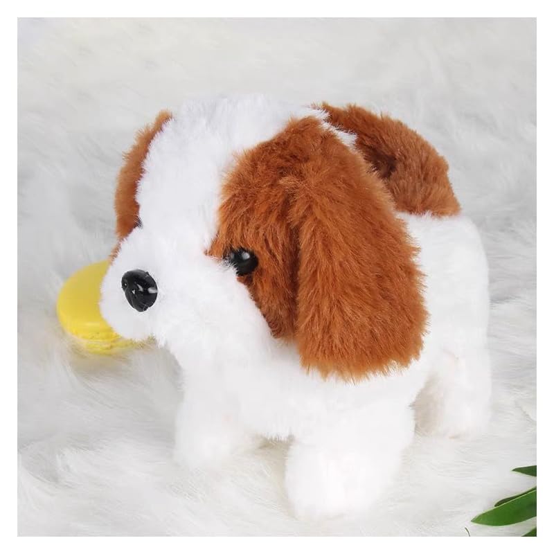Cute Electric Stuffed Dog Toy with Sound and Squeak, a Great Gift for Kids, Birthdays, Halloween, Christmas, and New Years (Rabbit)