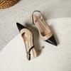 Back Empty Pointed High Heels French Stiletto Sandals Baotou Soft Sole Single Shoes
