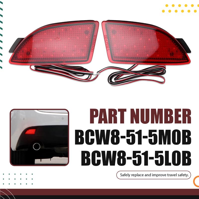 A16P-Car LED Rear Bumper Light For Mazda 3 Hatchback Axela BM BL Brake Light Rear Reflector Light BCW8-51-5M0B BCW8-51-5L0B