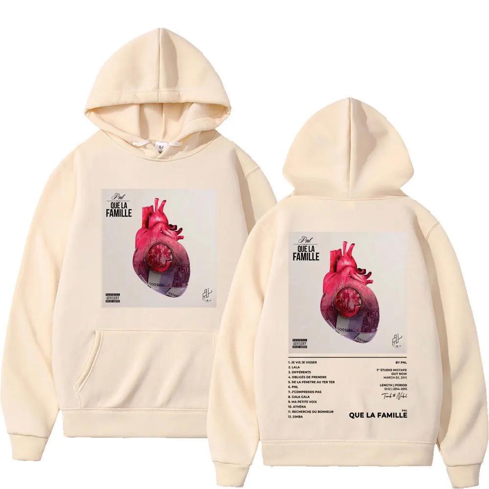 French Rap Group PNL Que La Famille Album Graphic Hoodies Unisex Hip Hop Trend Sweatshirts High Street Fashion Loose Pullovers