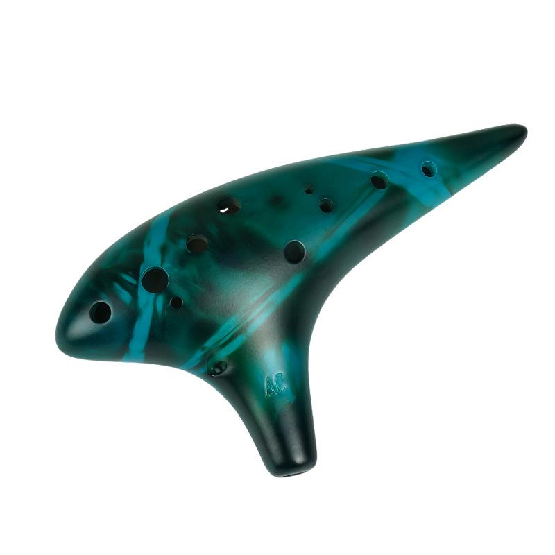 Alto C Key 12-Hole Smoked Ocarina for Professionals and Beginners
