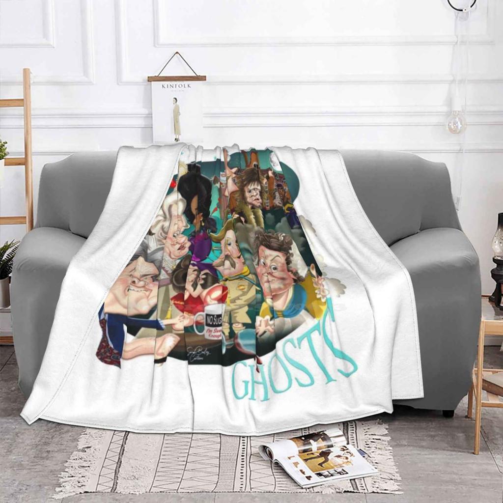 Ghosts Blanket Soft Warm Travel Portable Blanket Ghosts Comedy Idiots Assemble Pat Thomas Horrible History