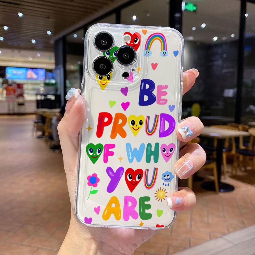 

Text Quotes Bee Phone Case for iPhone 17 Air 16 15 14 Plus 13 12 11 Pro Max X Xs XR 8 e Soft TPU Transparent Cover iPhone 14 Pro Max
