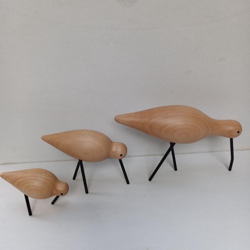 Miniatures Bird Figurines Wood Art Sculptures Living Room Interior Aesthetic Desktop Decoration Nordic Creative Home Ornaments Funny Holiday Gifts