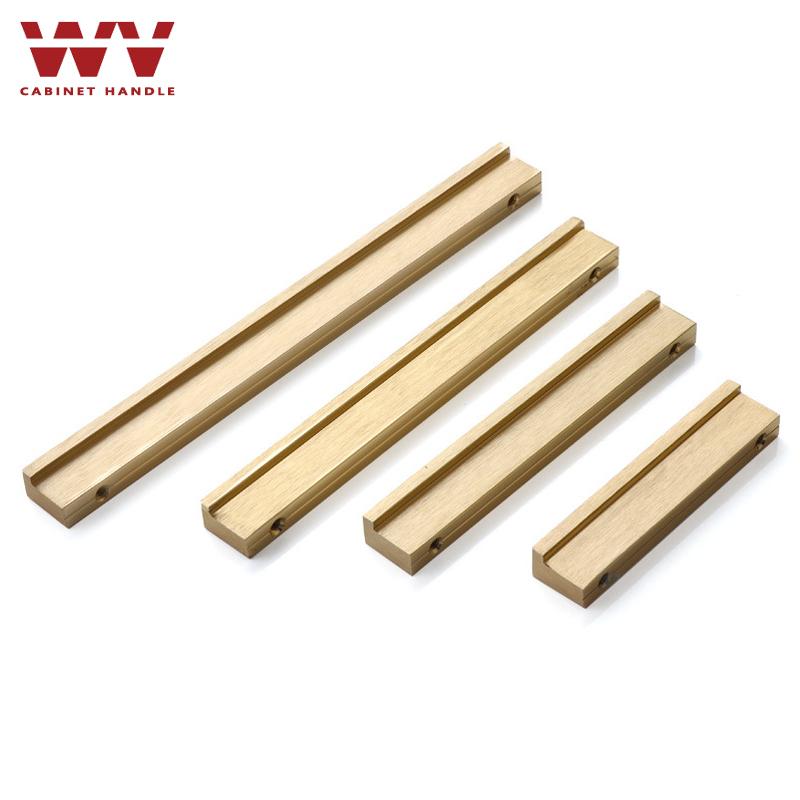 WV Long Cabinet Handles 600mm Brushed Gold T Bar Kitchen Cupboard Drawer Knob Pulls Aluminum Alloy Furniture Handle Hardware 226