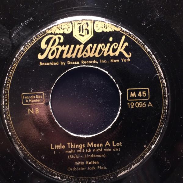 

7inch Record KITTY KALLEN THE FOUR ACES Little Things Mean A Lot Three Co 12026 Brunswick US CountryFolk Used