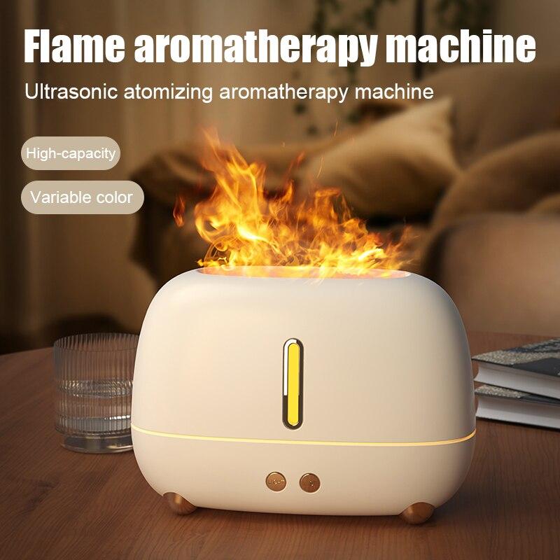Portable Mini USB Air Humidifier Electric Flame Aroma Diffuser Automatic Mist Oil Home Car RV Electric Flame Aromatherapy