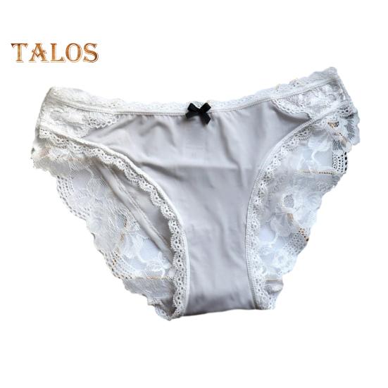 Damen-Unterwäsche aus Eisseide, sexy, niedrige Taille, Spitzenhöschen, nahtlos, unsichtbar, atmungsaktiv, Stretch-Unterhose