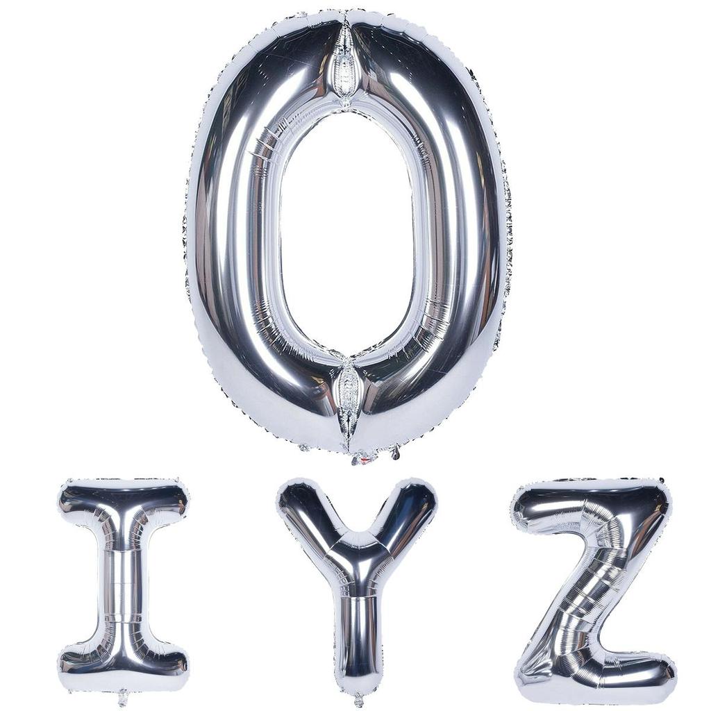 Large 40 Inch Silver Letter Balloons Foil Helium Air Balloons Perfect For Celebrations And Special Events