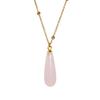 Vintage Waterdrop Pendant Necklace Natural Women Choker Colorful Stone Necklace  Accessories