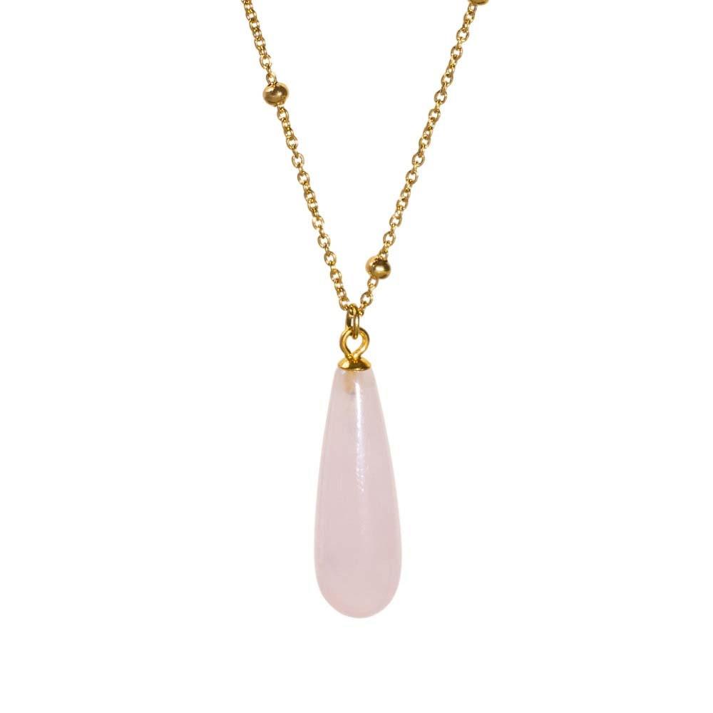 Vintage Waterdrop Pendant Necklace Natural Women Choker Colorful Stone Necklace  Accessories