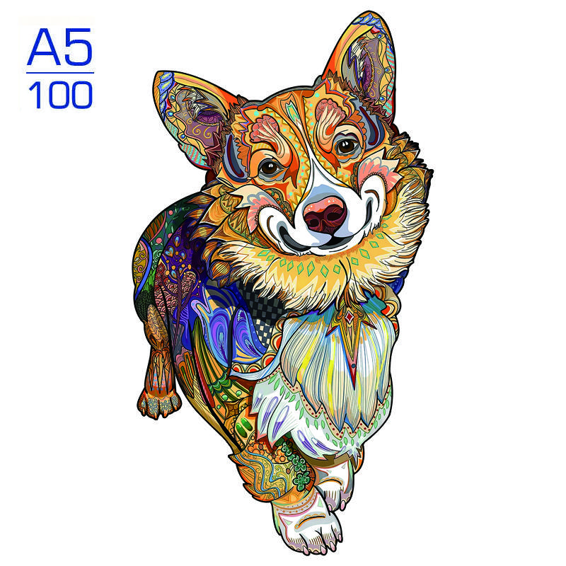 Wooden Puzzle Adult Kids Jigsaw Puzzles Puppy Dog 3D Animal Puzzles Boutique Gift Box Packaging Children Christmas Gifts Toys