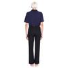 Mens Adaptive Anti-Strip Jumpsuit Lapel Short Sleeve Back Zip-up Pants Leg Zip One-piece Romper for Elderly Patient Care