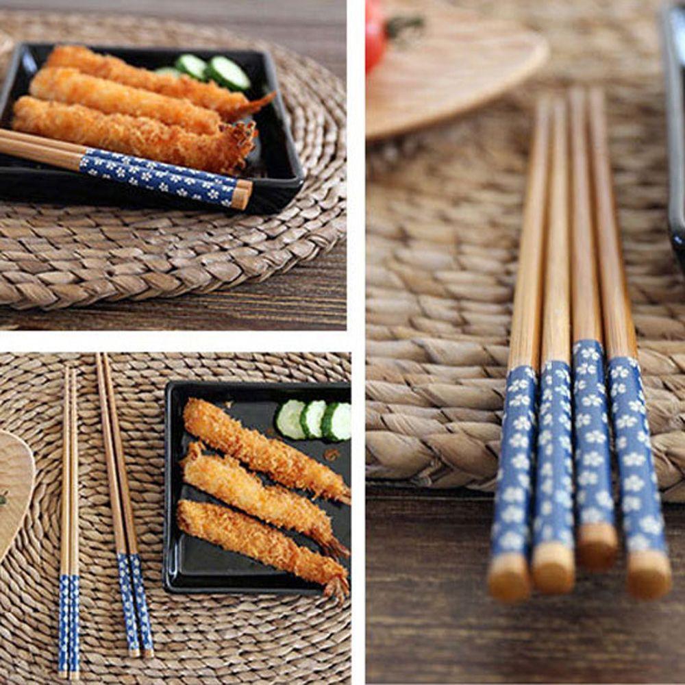Gift Family Household Japanese Style Kitchen Bamboo Chopsticks Sushi Utensils Tableware Dinnerware