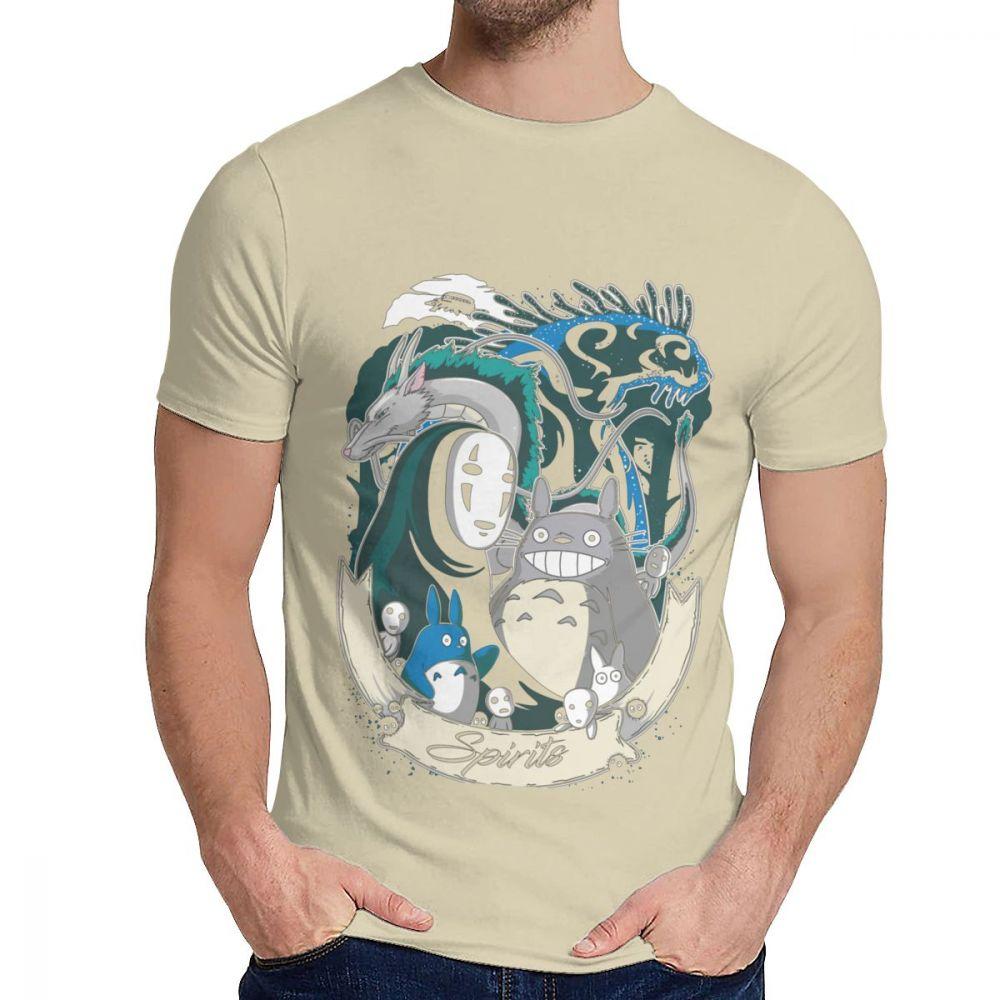 Studio Ghibli Totoro Spirit Away White Dragon Haku T Shirt Fashion Crewneck Custom Men S Harajuku