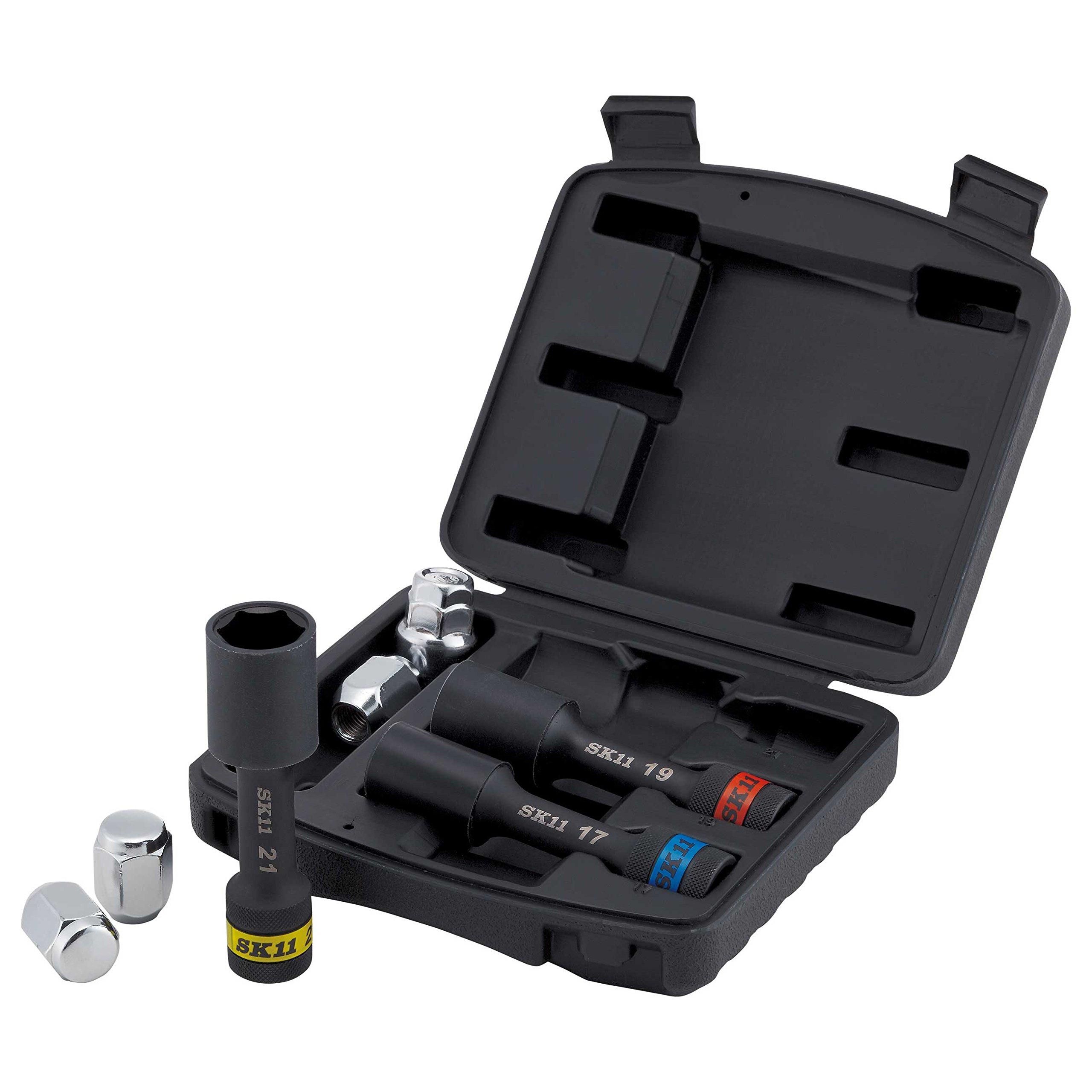 

Набор головок для колесных гаек SK11 для ударного гайковерта 21 мм размер головки SWS403P Смена шин 17, 19, 12,7 мм (1/2 дюйма)