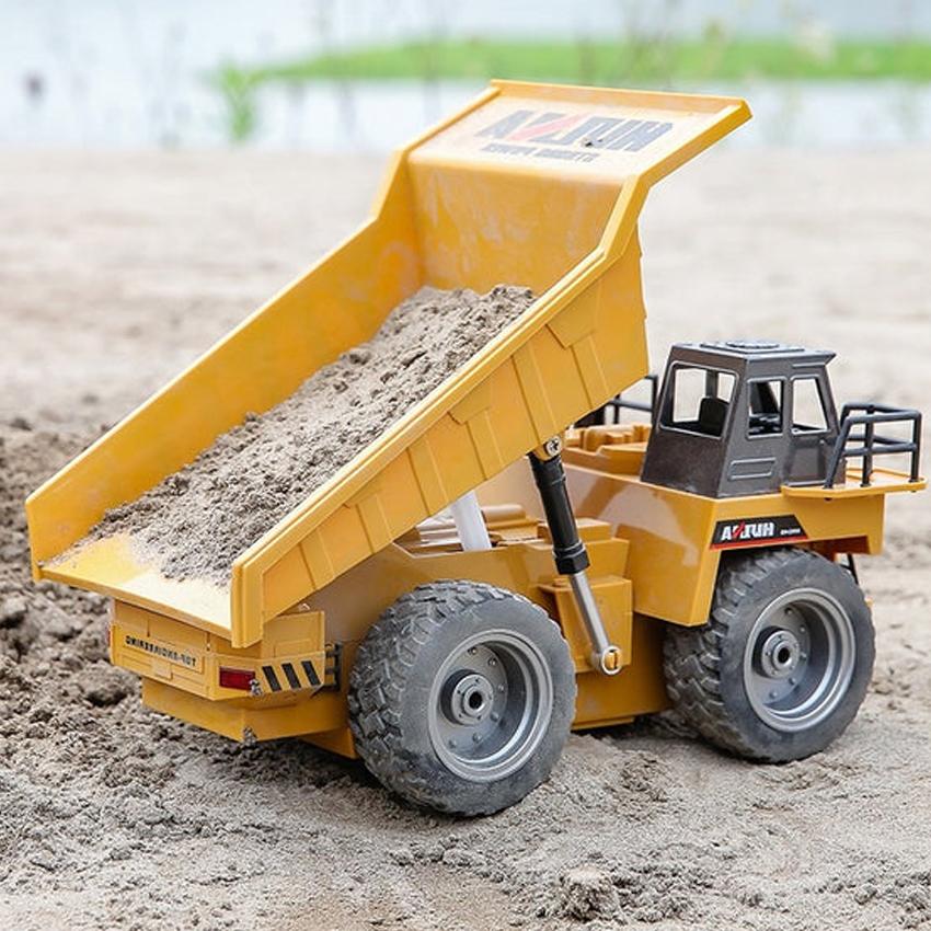 Huina 1534 Rc Truck Tractor 1/18 9Ch 2.4G Remote Control Dump Trucks Electric Engineering Loading Car Model Toys for Boys Gifts