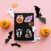 2026 50pcs Laser Flash Halloween Stickers Holographic Vinyl Trunk Mug Cup Sticker Waterproof Removable Sticker Halloween Decor